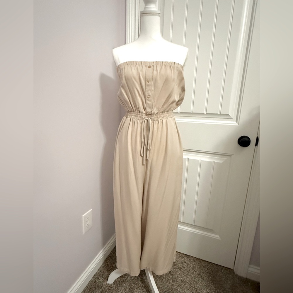 Ci Sono Las Angeles Strapless Romper - Tan / Beige